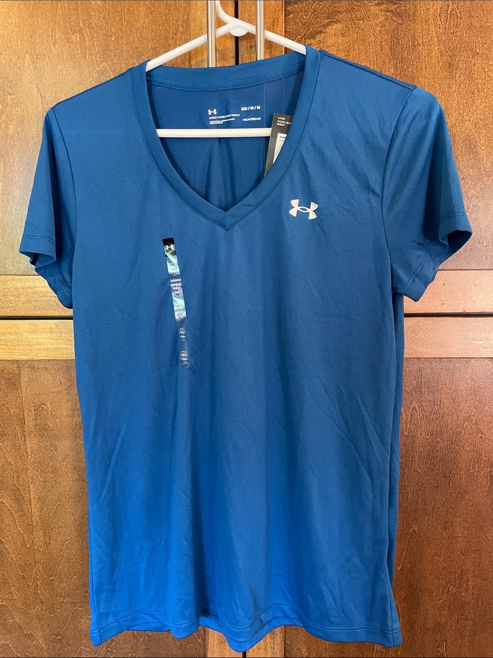 Under Armour Women's V-Neck Performance Tee — Blue